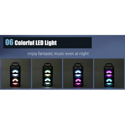 Portable Wireless Bluetooth Beautiful Speaker With LED Lights - Image 5