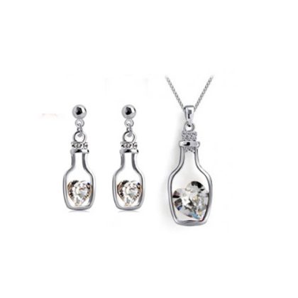 Heart Shape Bottle Necklace Set - Image 2
