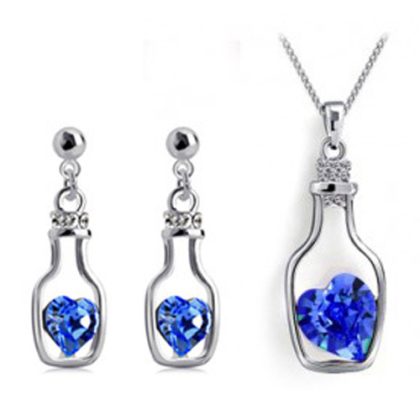 Heart Shape Bottle Necklace Set - Image 4