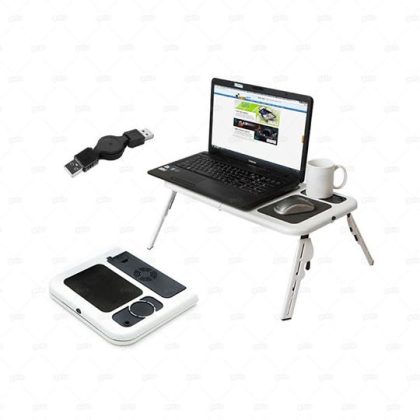 Portable Laptop E-Table with Cooling Pad