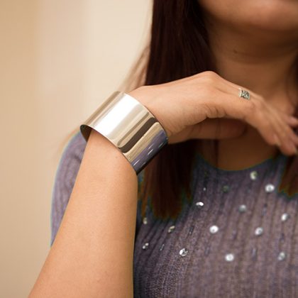 Bronze Gold Plated Cuff Bracelet For Women
