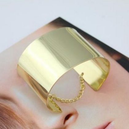 Bronze Gold Plated Cuff Bracelet For Women - Image 2