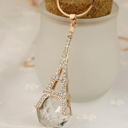 Paris Eiffel Tower Pendant Necklace - Image 2
