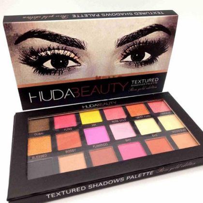 Huda Beauty Textured Eye Shadow Rose Gold Edition Palette
