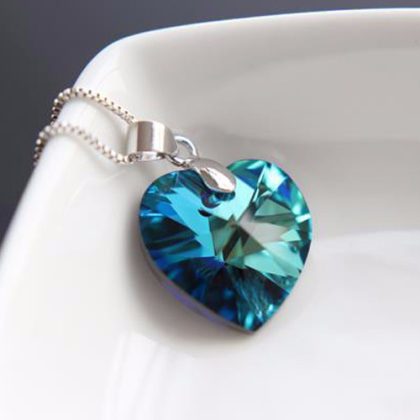 Swarovski Pure Crystal Heart Pendant Necklace