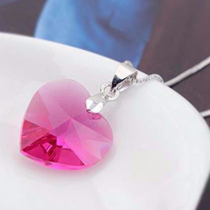 Swarovski Pure Crystal Heart Pendant Necklace - Image 2