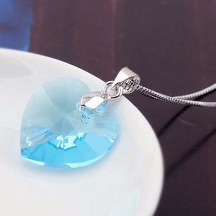 Swarovski Pure Crystal Heart Pendant Necklace - Image 3
