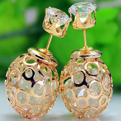 Runway Double Pearl Beads Earrings - Image 2