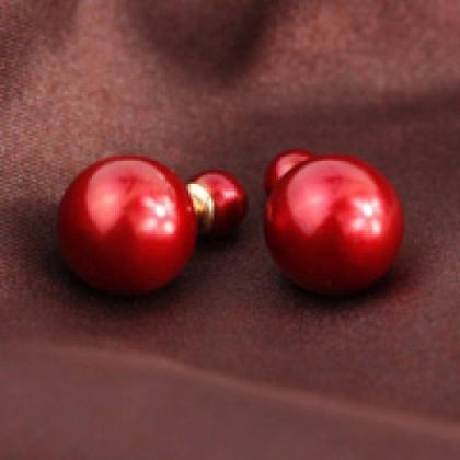 Vintage Pearl Studs Ball Earrings - Image 2
