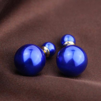 Vintage Pearl Studs Ball Earrings - Image 4