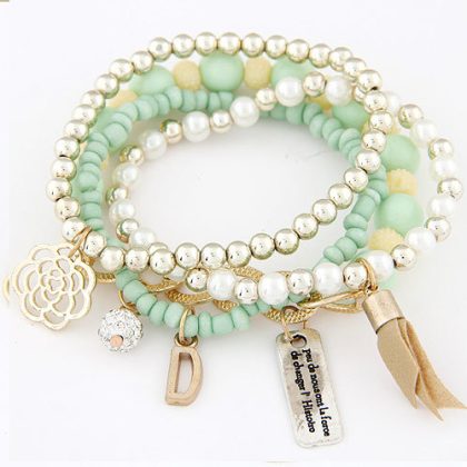 Multilayer Metal Beaded Wrap Bracelet - Image 2