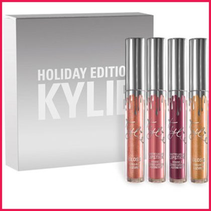 DL088 Kylie Cosmetics Eyeshadow 4 in 1 Lipgloss Missrose Pressed Glitters - Image 3