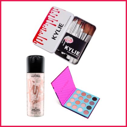 DL098 Mac Prep Prime Colorpop Eyeshadow Kylie Brush Set