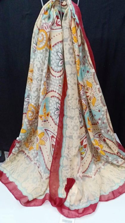 Beautiful Lawn Printed Stolls in 12 Colors