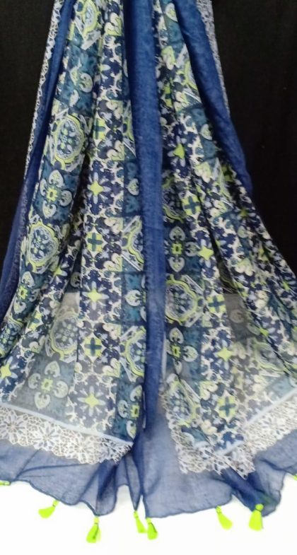 Beautiful Lawn Printed Stolls in 12 Colors - Image 11