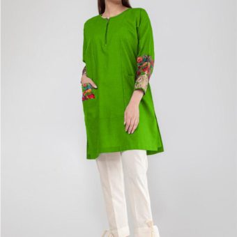 Lollypop Zip Embroidery Shirt