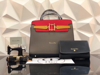 Christian Dior 2 Pc Set Leather Handbags - Image 2