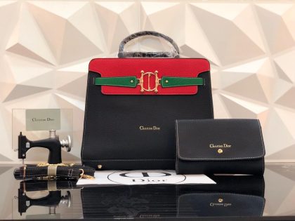 Christian Dior 2 Pc Set Leather Handbags - Image 3