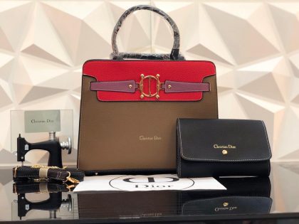 Christian Dior 2 Pc Set Leather Handbags - Image 6