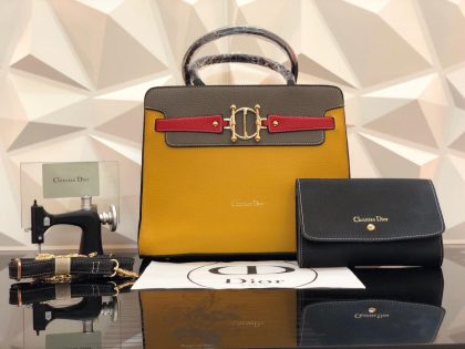 Christian Dior 2 Pc Set Leather Handbags - Image 7