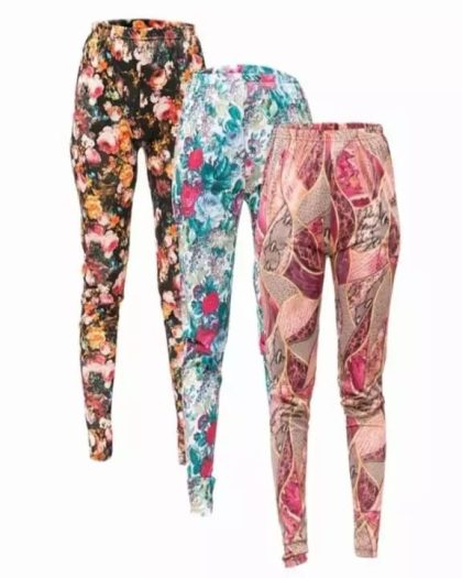 Pack of Three Printed tights