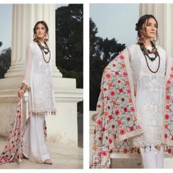 Phulkari Chiffon Embroidery Suit Collection
