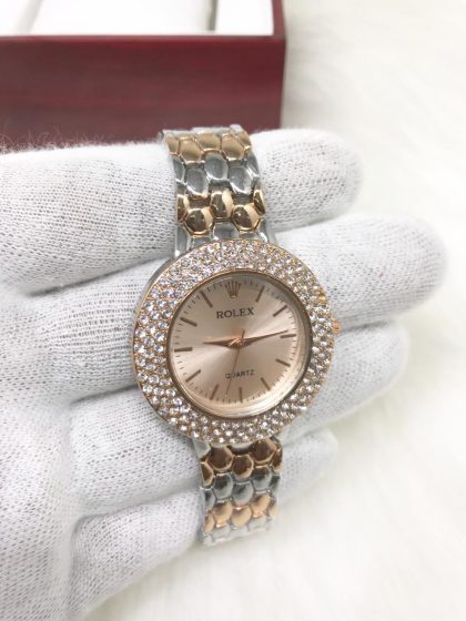 Rolex Ladies Fancy Stone Watch with Box - Image 2