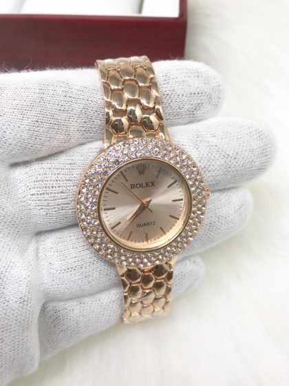 Rolex Ladies Fancy Stone Watch with Box - Image 4