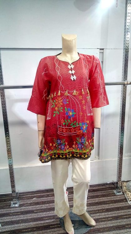 Embriodery Kurti Medium Sized Cotton Stuff - Image 3