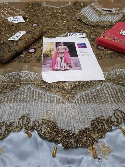 SANA ABBAS heavy Embroided Silk Trouser - Image 3