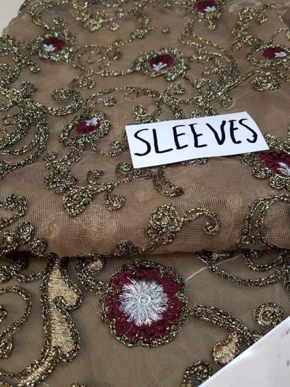 SANA ABBAS heavy Embroided Silk Trouser - Image 5