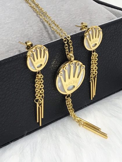 Rolex & MK Pendant Set with Velvet Box - Image 3