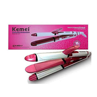 Kemei Km-1291 Hair Straightener, Curler & Crimper Iron