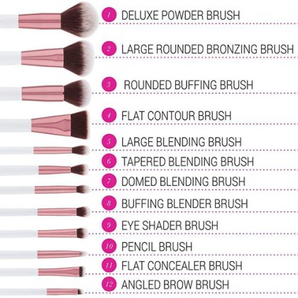 MARBLE LUXE 10 PIECE BRUSH SET BY BH Cosmetics - Image 4