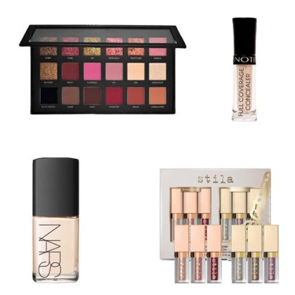Huda Textured Eyeshadow Palette Stila Eyeshadow Nars Foundation Note Concealer