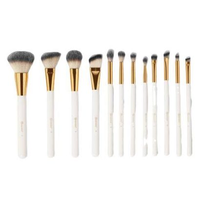 White Studded Elegance 12 Piece Brush Set By BH Cosmetics - Image 2